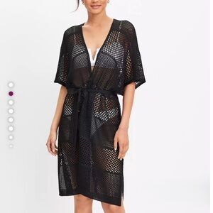 Black Mesh/Crochet Wrap Cover Up